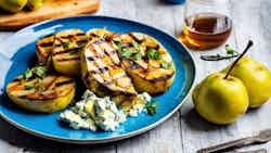 Peras A La Parrilla Con Queso Azul Y Miel (argentinean-style Grilled Pears With Blue Cheese And Honey)