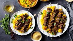 Persian Lamb Kebabs With Saffron Rice