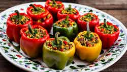 Pimientos Rellenos Chilenos (chilean-style Stuffed Bell Peppers)