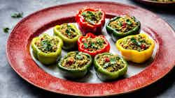 Pimientos Rellenos Con Quinoa (chilean-style Stuffed Bell Peppers With Quinoa)