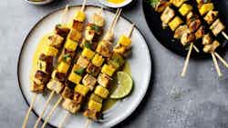 Pineapple And Coconut Chicken Skewers