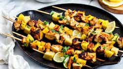 Pineapple Coconut Chicken Skewers