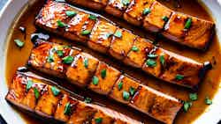 Pineapple Teriyaki Glazed Salmon