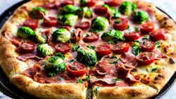 Pizza Aux Choux De Bruxelles Et Prosciutto (brussels Sprouts And Prosciutto Pizza)