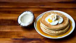 Poi Pancakes With Coconut Syrup