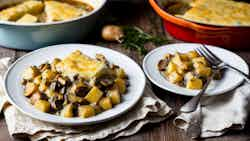 Potato and Mushroom Casserole (Kartupeļu un sēņu kaserole)