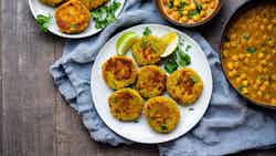 Potato Cutlets With Chickpea Curry (aloo Tikki Chole)