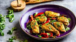 Poulet Ti Ndjansa (sautéed Chicken With Eggplant And Peppers)