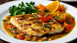Poulet Yassa (grilled Fish With Orange And Ginger Sauce)