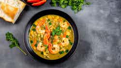 Prawn And Vegetable Soup With Fufu (prawn Fufu Feast)