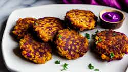 Purple Sweet Potato Fritters