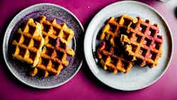 Purple Sweet Potato Waffles