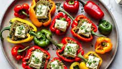 Quinoa-stuffed Bell Peppers With Cheese