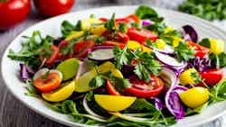 Ratzeburg's Rainbow Salad: Colorful Vegetable Salad With Herb Dressing