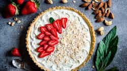 Raw Strawberry And Coconut Cream Tart