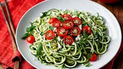 Raw Zucchini Noodle Salad