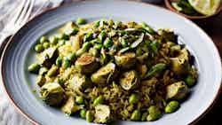 Rice With Broad Beans And Artichokes (arros Amb Faves I Carxofes)