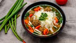 Rice With Meatball Soup (somali Bariis Iyo Maraq Buke)