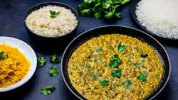 Rich Hyderabadi Qubani Ki Dal With Jeera Rice