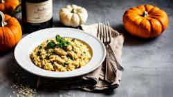 Risotto Alla Zucca Con Amarone Bresciano (brescia Pumpkin Risotto With Amarone)