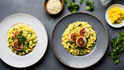 Risotto Allo Zafferano Milanese Con Capesante (milanese Saffron Risotto With Scallops)