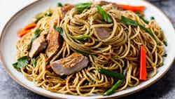 Roast Pork Lo Mein (pernil Lo Mein)