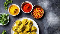 Roasted Gram Flour Dumplings With Spicy Mashed Vegetables (sattu Litti Chokha)