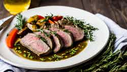 Roasted Lamb with Herbs (Miel la Cuțit)