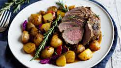 Roasted Lamb with Rosemary Potatoes (Pečené jahňacie s rozmarínovými zemiakmi)