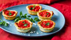 Roasted Red Pepper And Goat Cheese Tartlets