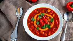 Roasted Red Pepper Soup (Ciorbă de Ardei Copți)