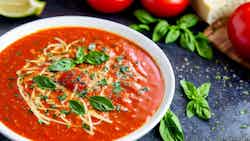 Roasted Tomato And Manchego Soup