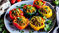 Saharan Spiced Quinoa Stuffed Bell Peppers