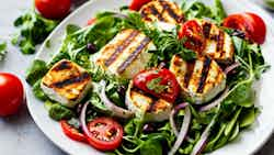 Salata Me Halloumi Sti Skara (greek-style Grilled Halloumi Salad)