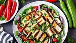 Salata Mishwiyyeh (grilled Halloumi Salad)