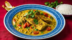 Samak Bil Kari (qatari Spiced Fish Curry With Fragrant Basmati Rice)