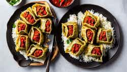 Sarma (albanian Stuffed Cabbage Rolls With Rice And Meat)