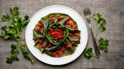 Sarma (albanian Stuffed Grape Leaves With Rice And Vegetables)