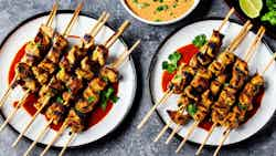 Sate Ayam Bakar (grilled Chicken Satay Skewers)