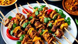 Sate Ayam Pedas Madura (madurese Spicy Chicken Satay Skewers)