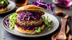 Sauerbraten Burger With Red Cabbage Slaw