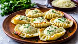 Sauerkraut Stuffed Pierogies (Sauerkraut gefüllte Pierogies)