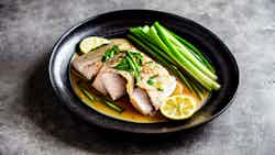 Shanghai Style Steamed Fish with Ginger and Spring Onion (上海姜葱蒸鱼)