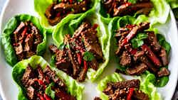 Sichuan Pepper Beef Lettuce Wraps (四川花椒牛肉生菜卷)