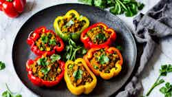 Sindhi Sai Bhaji Stuffed Bell Peppers