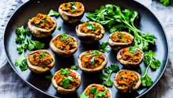 Sindhi Sai Bhaji Stuffed Mushrooms