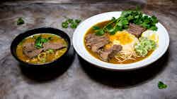 Soto Daging Lontong (braised Beef Soup With Lontong)