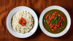 Soup With Rice And Tomato Sauce (somali Maraq Iyo Bariis Iyo Suugo)