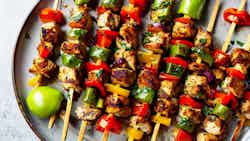 Spanish-style Chicken And Chorizo Skewers With Mojo Verde