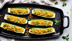 Spanish-style Stuffed Zucchini Boats